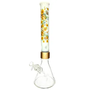 Photo of Prism Pipes 18” Vintage Floral Beaker Bong