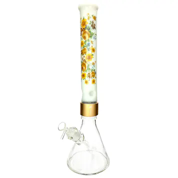 Photo of Prism Pipes 18” Vintage Floral Beaker Bong