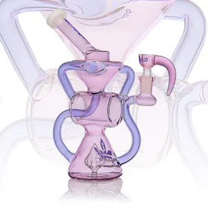 Photo of 9" Uni Cylinder Recycler w/Horn Bowl - Iris