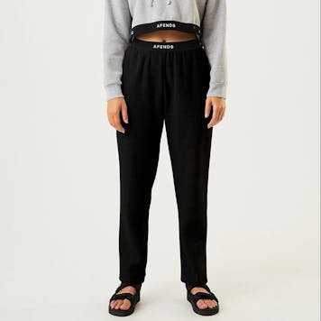 Photo of Afends Womens Homebase - THC Essentials - Hemp Sweat Pants - Black