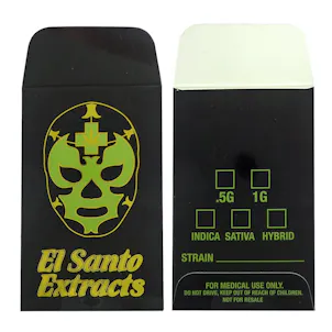 Photo of 25 El Santo Extracts Foil Shatter Labels Wax Strain Coin Envelopes #141