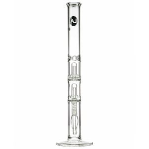 Photo of LA Pipes 20” 5mm Thick Double Showerhead Straight Tube Bong