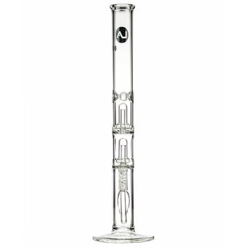 Photo of LA Pipes 20” 5mm Thick Double Showerhead Straight Tube Bong