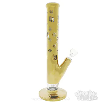 Photo of 15" Fully Plated Louie Straight Tube by Diamond Glass