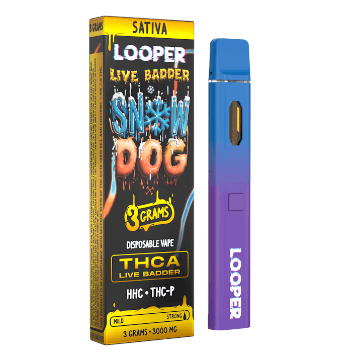 お歳暮 人気 オシャレ Badder Live Looperverse: 3g Leafly | Dog Snow Disposable: その他