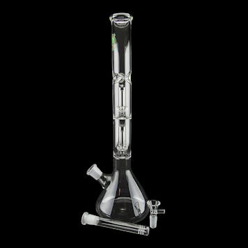Photo of 16" Double Showerhead Perc Beaker Water Pipe - Made in California