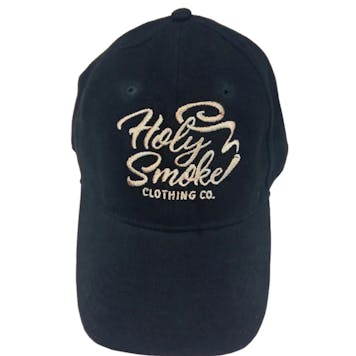 Photo of HEAVY COTTON, H.S.J., HOLY SMOKE, UNISEX BLACK CAP