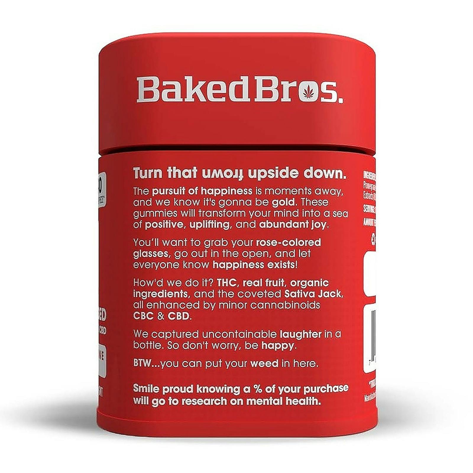 Baked Bros™ Baked Bros Happy 300mgTHC 300mgCBD 300mgCBC