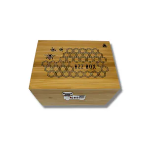Photo of Stash Box - Large Bzz Box with Artist Designed Honeycomb Lid