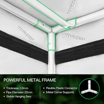 Photo of VIVOSUN G558 Upgraded 5x5 Mylar Grow Tent with 22mm Poles, 60″ x 60″ x 80″