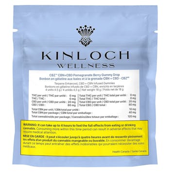 Photo of CBZ™ CBN + CBD Pomegranate Berry Gummy Drop 4-Pack (10mg CBN/20mg CBD each)