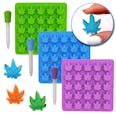 Small Marijuana Leaf Candy & Gummy Molds 3-Pack