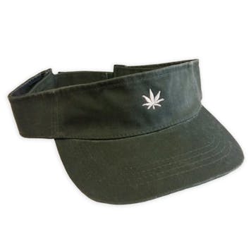 Photo of LEAF ONLY, HOLY SMOKE, UNISEX GARMENT WASHED OLIVE VISOR