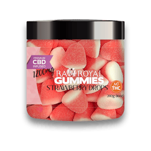 Photo of R.A. Royal Gummies: CBD Strawberry Drop Gummy Jar (1200 MG)