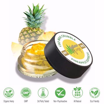 Photo of GoGreen Hemp CBD Wax Crumble 850mg 1 Gram (85+%) Pineapple Express