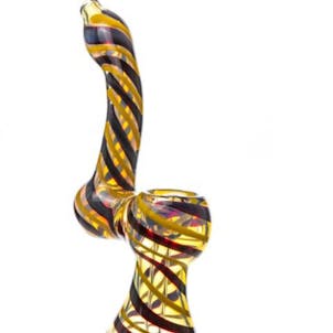 Photo of 8" Swirled Colored Glass Bubbler