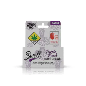 Photo of Sativa Purple Punch Fruit Chews 20mg 2-pack