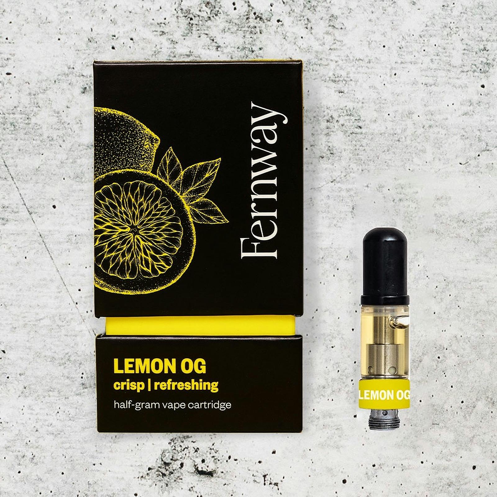 Fernway: Fernway - Lemon OG 0.5g Vape Cartridge (I) | Leafly