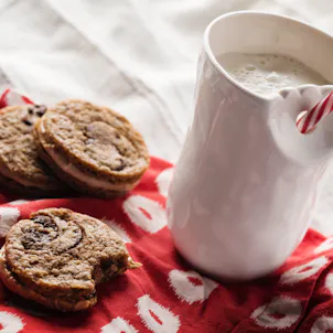 Photo of Chocolate Chunk Sandwich Cookies with Peanut Butter Filling