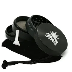 Photo of 2.5" 4 Piece Aluminum Herb / Weed Grinder - By GreenGrinders Carrying Pouch & Kief Scraper Included