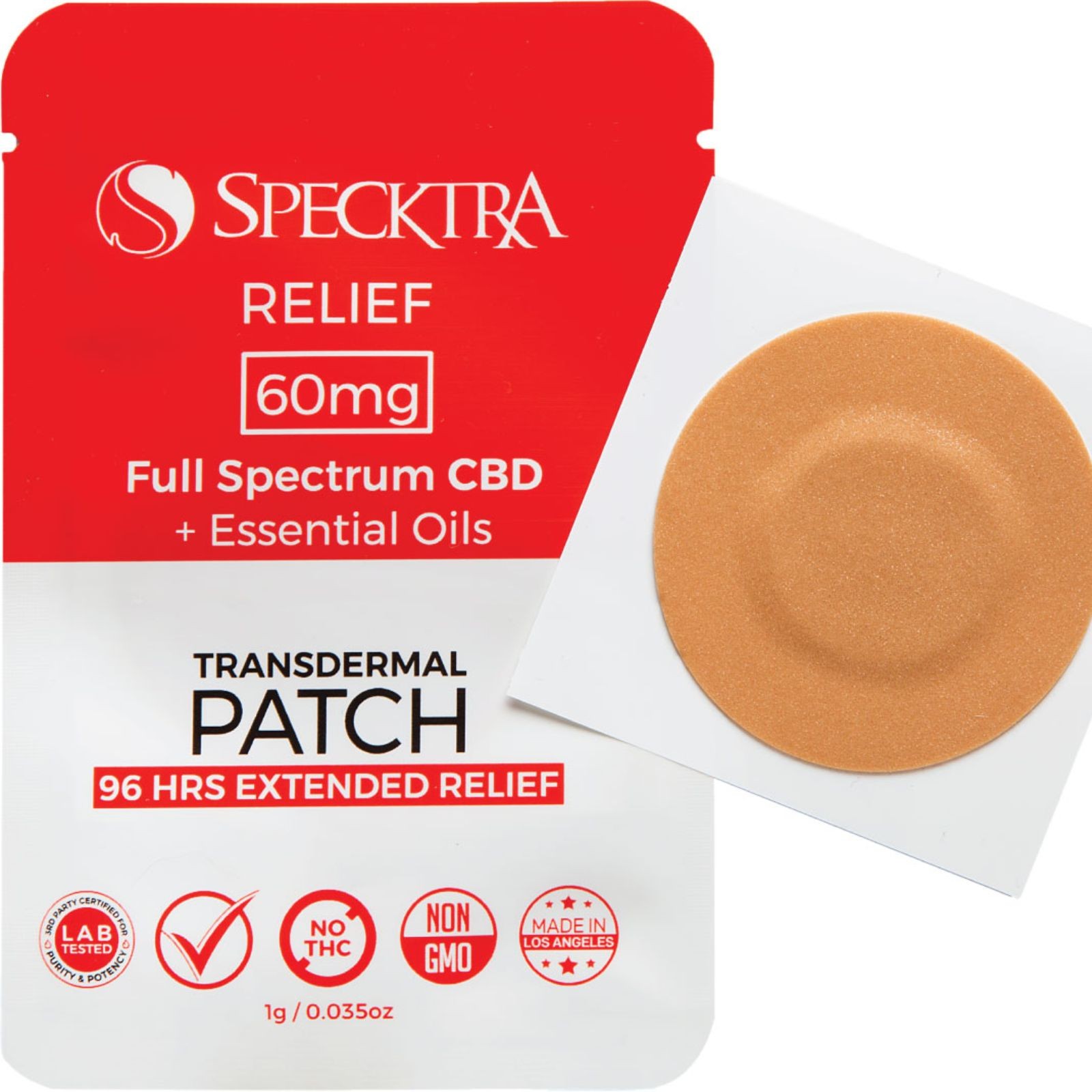 Specktra CBD: Transdermal Patch | Relief | 60mg CBD | Leafly