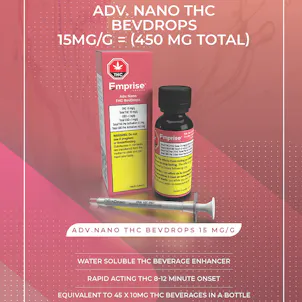 Photo of Adv. Nano 15mg/g THC BevDrops (30g = 450mg THC)