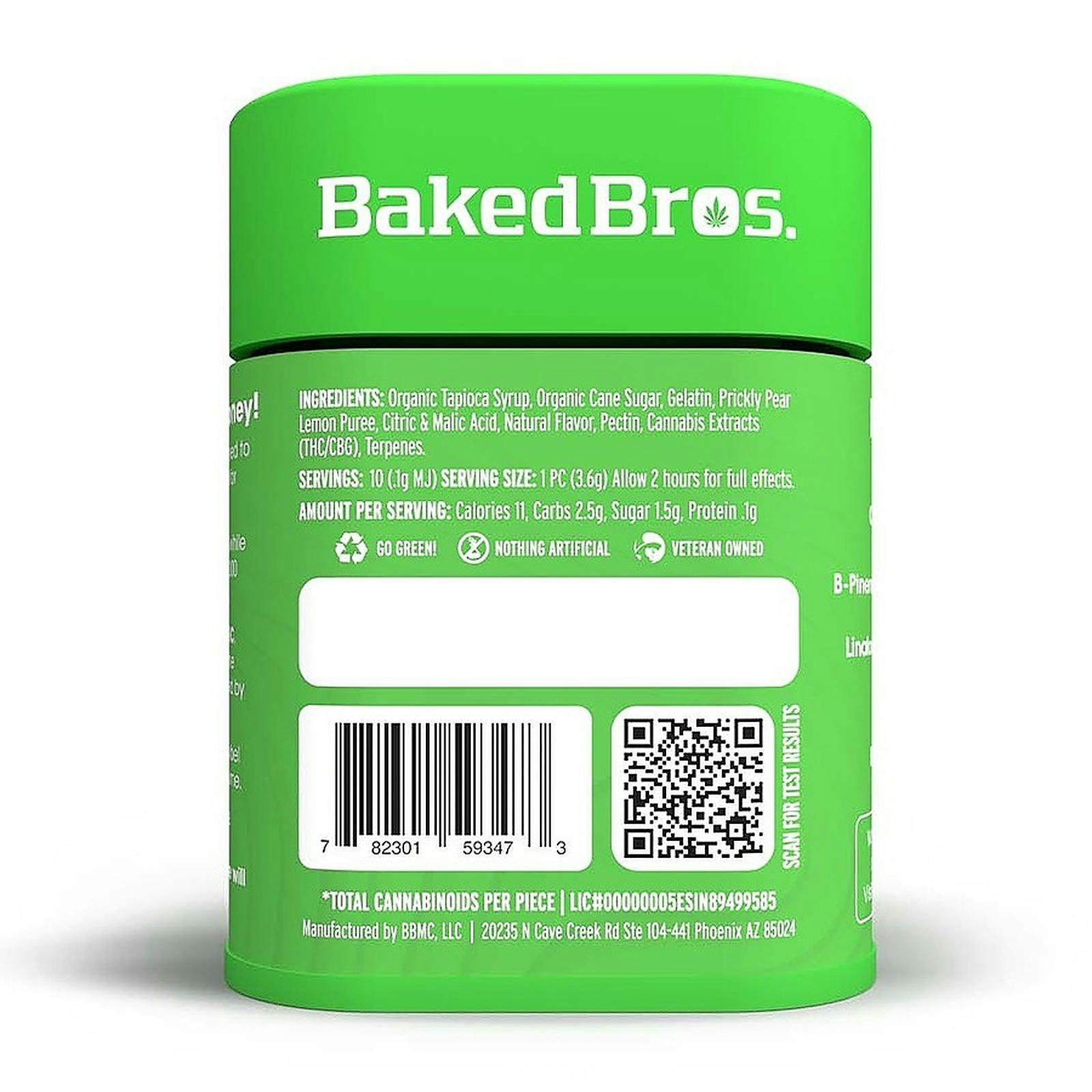 Baked Bros™ Baked Bros Stoney 100mgTHC 100mgCBG Prickly Pear