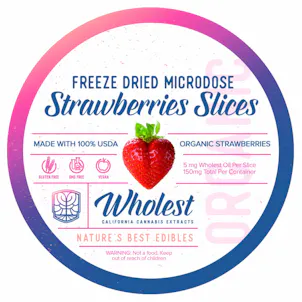 Photo of 150mg Freeze Dried Organic Strawberry Slices