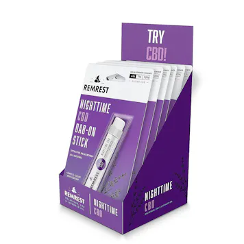 Photo of 6 Pack - 300mg - REMREST - Nighttime CBD Dab-On Stick 0.25 OZ