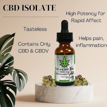 Photo of High Potency THC Free Hemp CBD Isolate Extract 3600mg