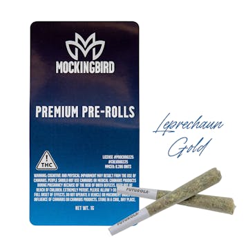 Photo of Mockingbird Pre-Rolls: Leprechaun Gold 2-pack, .5g ea.