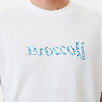 Photo of Afends Unisex Broccoli - Unisex Hemp Retro T-Shirt - White