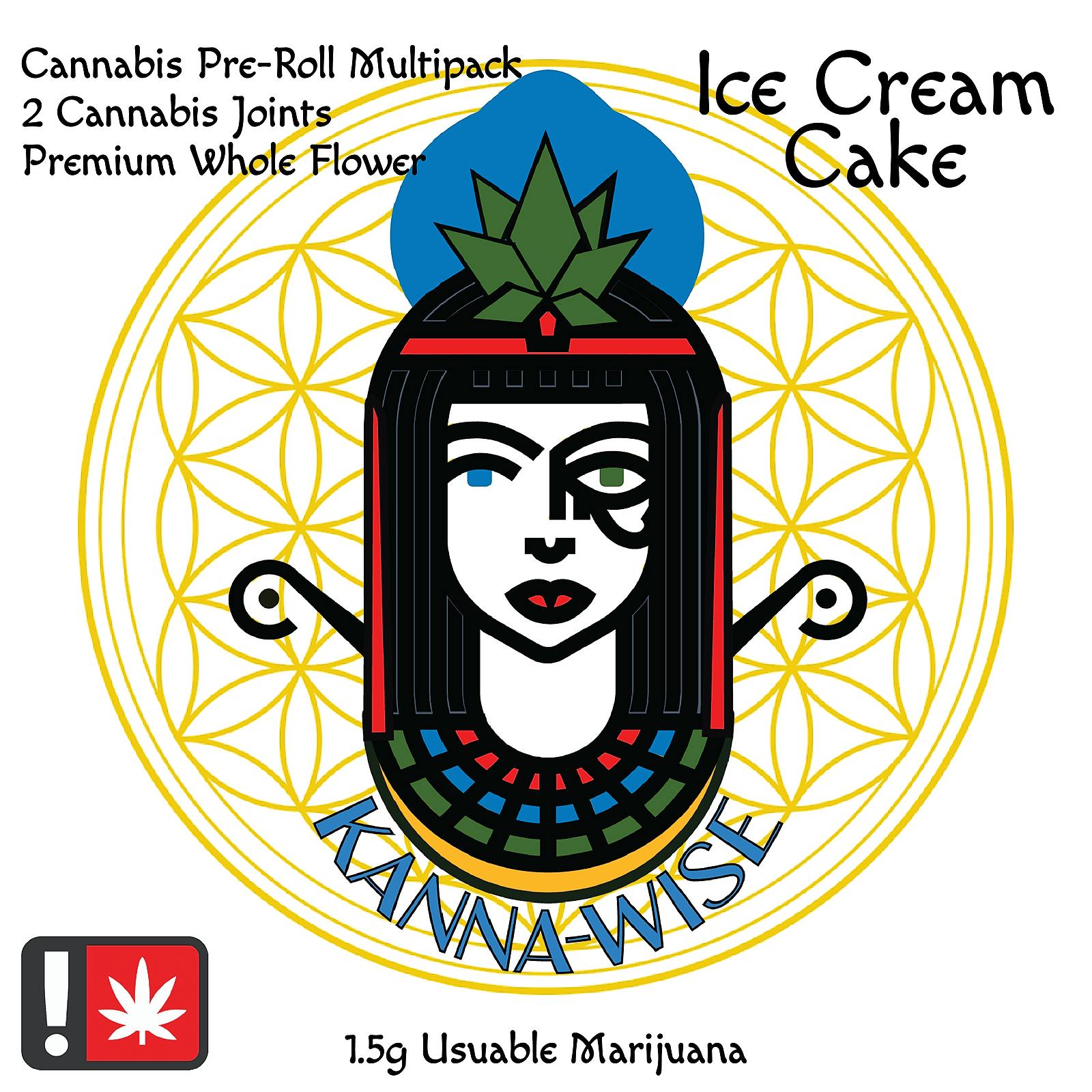 KannaWise Cannabis Ice Cream Cake 2 PreRoll Pack 3/4g each Leafly