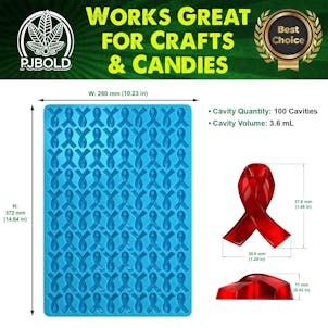 Photo of Ribbon mold, 3.6mL, 100 Cavity, Half Sheet, Blue