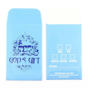 Photo of 25 God's Gift Strain Shatter Labels Dispensary Strain Extract Coin Envelopes #235