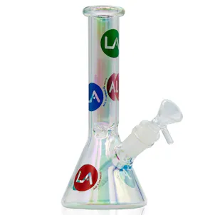 Photo of LA Pipes 9” Champagne Disco Beaker Bong