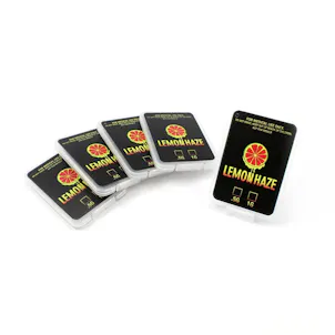 Photo of 25 LEMON HAZE Strain Cannabis Label Shatter Packs Wax Medical Concentrate Packaging by Shatter Label