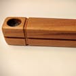 Product image for MADRONA Wooden Smoking Travel Tobacco Pipe w/ Cross Accent Lines - Optional Bowl Cover! - Handmade