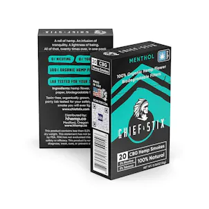 Photo of CHIEF STIX CBG SMOKES - MENTHOL (20CT/PACK)