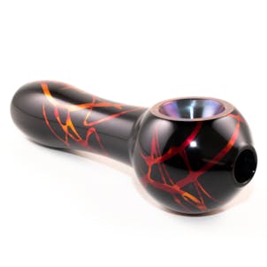 Product image for Smoking Pipe Black Lava Splash Glossy Finish