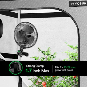 Photo of VIVOSUN AeroWave A6 Clip-on Fan, Patented Portable Indoor Fan with Clip, 2-Speed Adjustment - Black