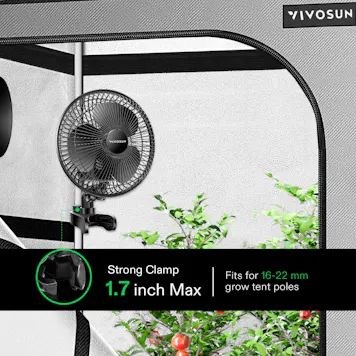 Photo of VIVOSUN AeroWave A6 Clip-on Fan, Patented Portable Indoor Fan with Clip, 2-Speed Adjustment - Black