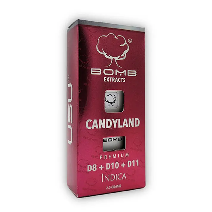 Zaleaf: BOMB EXTRACTS (D8, D10, D11) DISPOSABLE VAPE CANDYLAND - INDICA