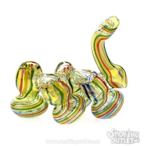 Photo of Fumed Rasta Swirl Caravan Quadruple Bubbler