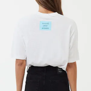 Photo of Afends Unisex Broccoli - Unisex Hemp Retro T-Shirt - White