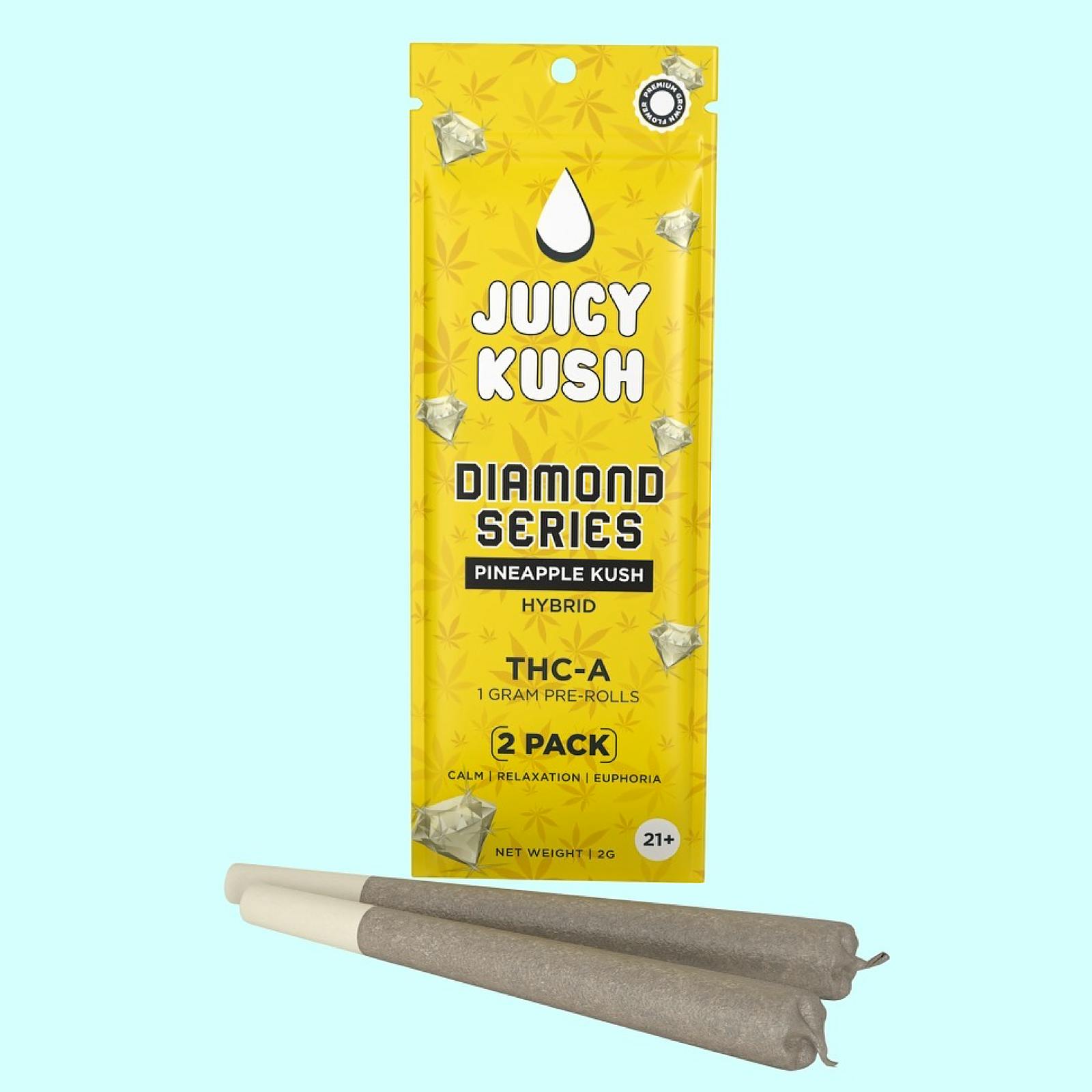 Juicy Kush (20 OFF CODE LEAF20) 1G THCA PreRolls (2pack