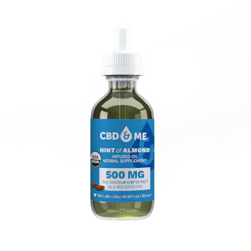 Photo of CBD & ME®: Organic Infused Oil Herbal Supplement - Almond 500 mg/oz (1oz)