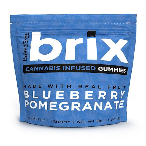 Baked Bros™: Brix Blueberry Pomegranate 100mg | Leafly