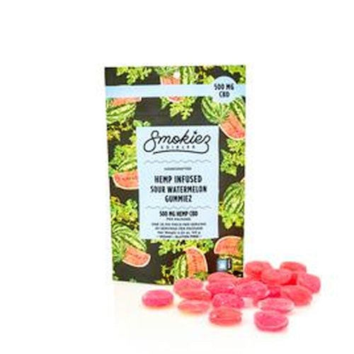 Smokiez Edibles: 500mg CBD - Sour Watermelon 20pc - Oregon | Leafly