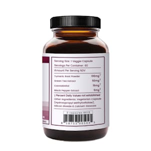 Photo of CBD Oil Infused Turmeric Capsules 15mg/60ct